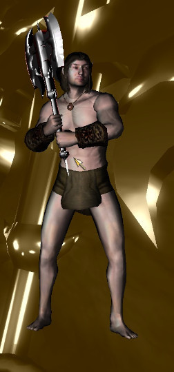 screenshot from the elder scrolls oblivion - player character thaliendir nude , apart from mandatory quest arm bands